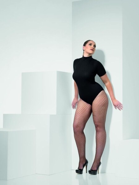 Punčocháče černé síťované XL 43557 Velikost: XL