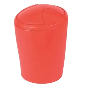 Spirella MOVE výklopný odpadkový koš 5 L červený / plast (7610583095985)