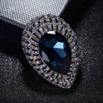 Exkluzivní brož Swarovski Elements Béatrice, Tmavě modrá