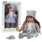 Mamido Panenka Sweet Angel v modrých šatech s doplňky 36 cm