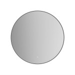 Erga Emma, kulaté LED zrcadlo 100cm, černý kovový rám, 2300 lm, 6500K, zadní osvětlení, ERG-V01-201-1010-BK