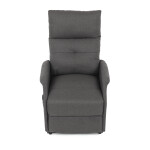 Křeslo polohovací, eletrické, šedá látka.