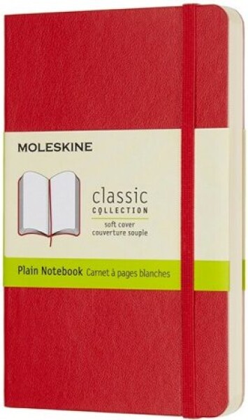 Moleskine Zápisník měkké desky A6 čistý červený