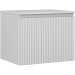 MEXEN/S - Rivel koupelnová skříňka pod umyvadlo 60 cm s deskou, 1 šuplík, reliéf , šedá mat 91A20-06047-1-BFC62