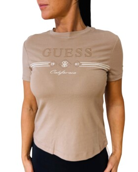 Dámské triko GUESS Febe V6GI06 mocca
