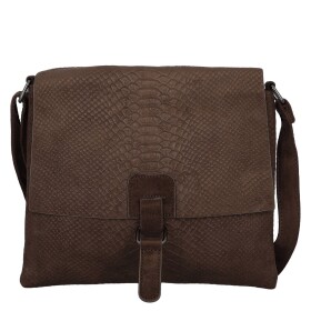 Dámská crossbody kabelka s hadím vzorem Geina, tmavě hnědá
