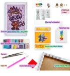 Antistresové omalovánky TSvetnoy TSvetnoy, LC033e, Diamond painting - diamantové malování, 20 x 30 cm, Mýval Indián