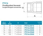 NOVASERVIS - Prodloužení kované 1"x30mm FT216/2530