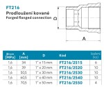 NOVASERVIS - Prodloužení kované 1"x20mm FT216/2520