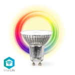 Smart LED žárovka GU10 4.9W RGB NEDIS WIFILRC10GU10 WiFi Tuya