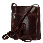Luxusní dámská kožená crossbody kabelka Nica, hnědá