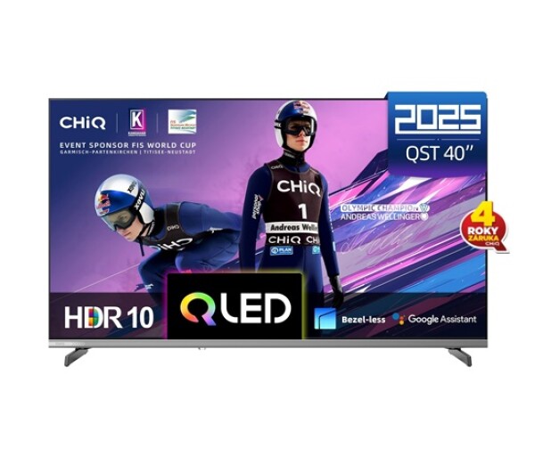 CHiQ L40QST TV 40", QLED, Full HD, Google TV, Frameless, Dolby Audio, dbx-tv, HDR 10 EDF_5263321