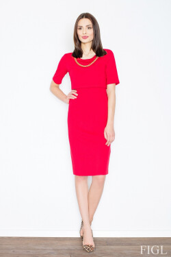 Dámské šaty model 5663694 red Červená L - Figl