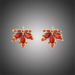 Náušnice Swarovski Elements Podzimní romance, Zlatá