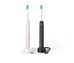 Philips HX3675/15 Sonicare elektrický zubní kartáček, sonický, časovač, tlakový senzor, 2 kusy, růžová a černá