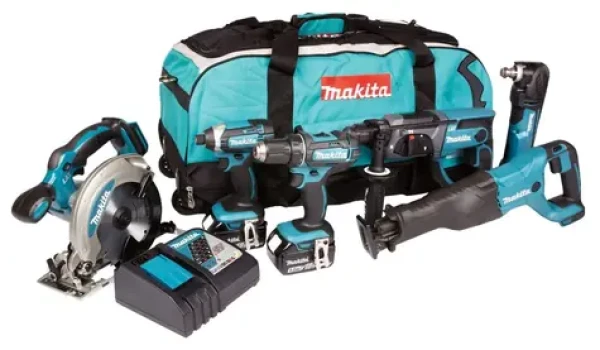 Makita DLX6038T / Sada aku nářadí: DDF482 DTD152 DJR186 DSS610 DTM51 DHR202 / 18V / Li-ion / 3x 5.0 Ah (DLX6038T)