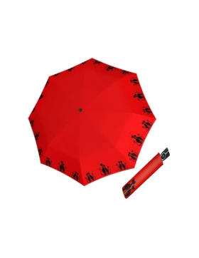 DOPPLER Fiber Magic Cats Family Red - dámský plně automatický deštník červená 7441465CT02