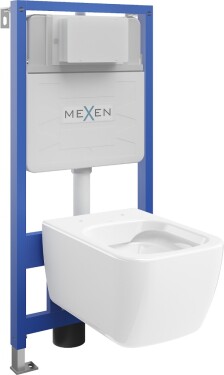 MEXEN/S - WC předstěnová instalační sada Fenix Slim s mísou WC Stella, bílá 6103368XX00