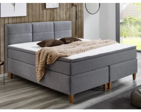 Postel boxspring Ardi 180x200 cm, šedá tkanina