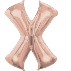 Písmeno X růžovo-zlaté foliový balónek 83 cm Amscan Písmeno X růžovo-zlaté foliový balónek 83 cm Amscan