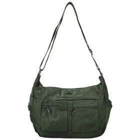 Trendy dámská textilní crossbody kabelka Coveri Iballa, tmavě zelená