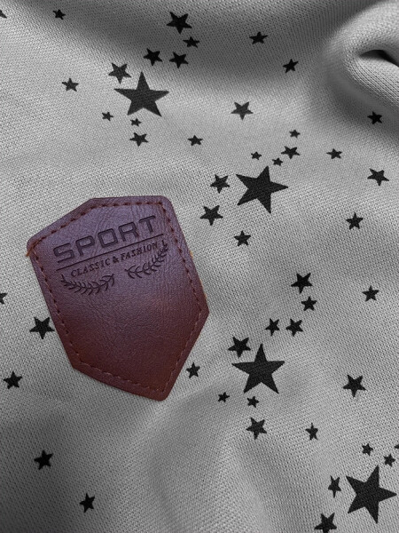 Šedá dámská rozepínací mikina se vzorem hvězdiček (2313) odstíny šedé XL (42)