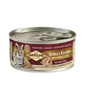 Carnilove WMM Turkey Reindeer for Adult Cats 100g / Konzerva pro kočky (8595602529018)
