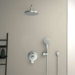 IDEAL STANDARD - CeraFlex Sprchový set s baterií pod omítku, s tělesem, 3 proudy, průměr 20 cm, chrom BC447AA