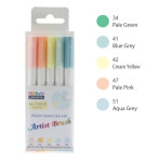 Marvy Umělecké fixy se štětcovým hrotem Artist Brush sada 5ks PALE