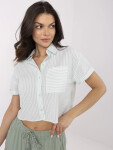 Košile NM KS KA 01148.50P bílá zelená M/L
