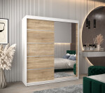 Šatní skříň Abi V2 Barva korpusu: Dub Sonoma, Rozměry: 200 cm, Dveře: Dub sonoma
