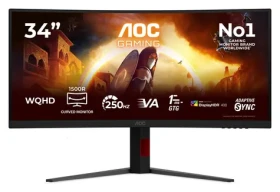 34" AOC CU34G4ZCA černá / Monitor / Curved VA / WQHD / 250Hz / 1ms / HDR400 (CU34G4ZCA)