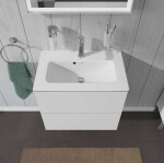 DURAVIT - L-Cube Umyvadlová skříňka Compact, 55x62x39 cm, 2 zásuvky, lesklá bílá LC625602222