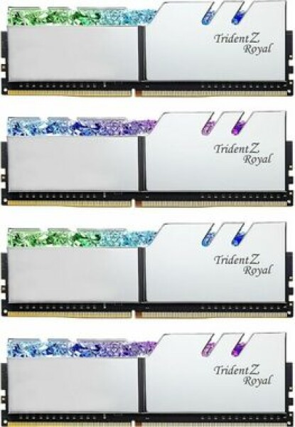 G.SKill Trident Z Royal Silver 128GB (4x32GB) 3200 MHz / DDR4 / CL16-18-18-38 / 1.35V / XMP 2.0 (F4-3200C16Q-128GTRS)