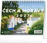 NOTIQUE Kalendář Nejkrásnější místa Čech a Moravy 2027 / Stolní kalendář / 16,5 x 13 cm