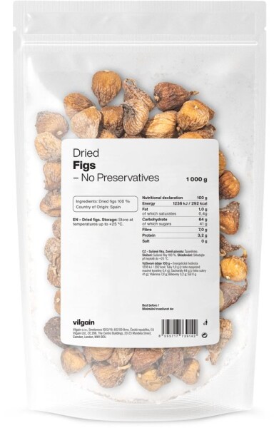Vilgain Fíky sušené – 1 000 g