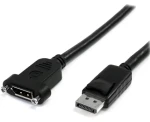 StarTech DisplayPort panelový kabel černá / Kabel / DP (M) - DP (M) / 0,9 m / 4K 60Hz (DPPNLFM3PW)