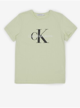 Světle zelené holčičí tričko Calvin Klein Jeans Holky
