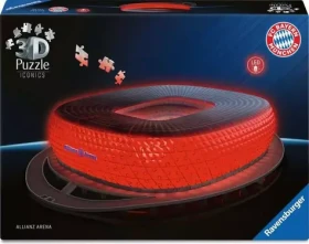 Ravensburger 3D Puzzle Iconics: Allianz Arena (Noční edice)