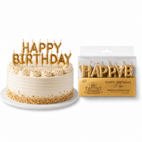 Dortisimo Svíčky Happy Birthday bronzové (13 ks)