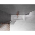 MEXEN/S - Velar L dvoukřídlá posuvná vanová zástěna 70 x 150, grafit, růžové zlato 896-070-003-41-60