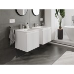 MEXEN/S - Rivel koupelnová skříňka 50 cm s umyvadlem Otis, 1 šuplík, reliéf , bílá mat 91A20-05047-1-BF01-W18M01