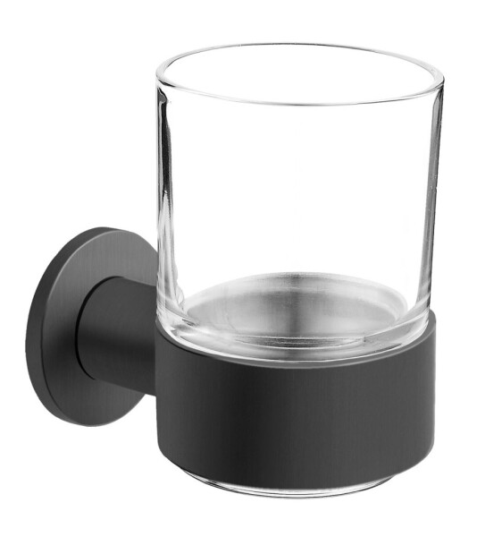 NOVASERVIS - Držák kartáčků SMILE, gun metal ASM03GM