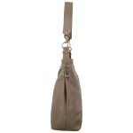 Módní dámská kožená kabelka na rameno Selin, taupe