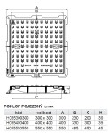 MIDAS Litinový poklop s rámem DN 400 x 400 mm, zatížení do 25 tun , Mondial