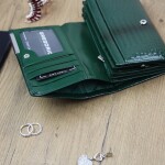 Dámská luxusní kožená lakovaná peněženka Gregorio Elissa, zelená