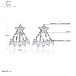 Náušnice Swarovski Elements Stella - hvězda, Bílá/čirá