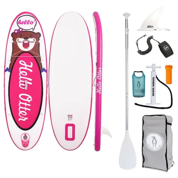 FunWater Nafukovací Paddleboard Tuxedo Sailor Dětské SUP 240cm růžová / příslušenství / Max. zatížení 77kg (SUPTS08A)