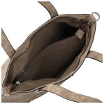 Trendy dámská koženková kabelka na rameno Gladys, béžová