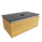 Koupelnová skříňka s žulovou krycí deskou SAT Feel 80x30x46 cm medový dub mat SATFEEL80DMZ SATFEEL80DMZ